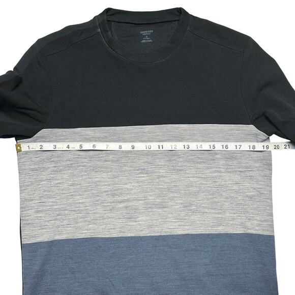 Icebreaker | Men | Merino Wool Color Block Stripe Crew Neck Sweater | Size Small - Picture 5 of 10